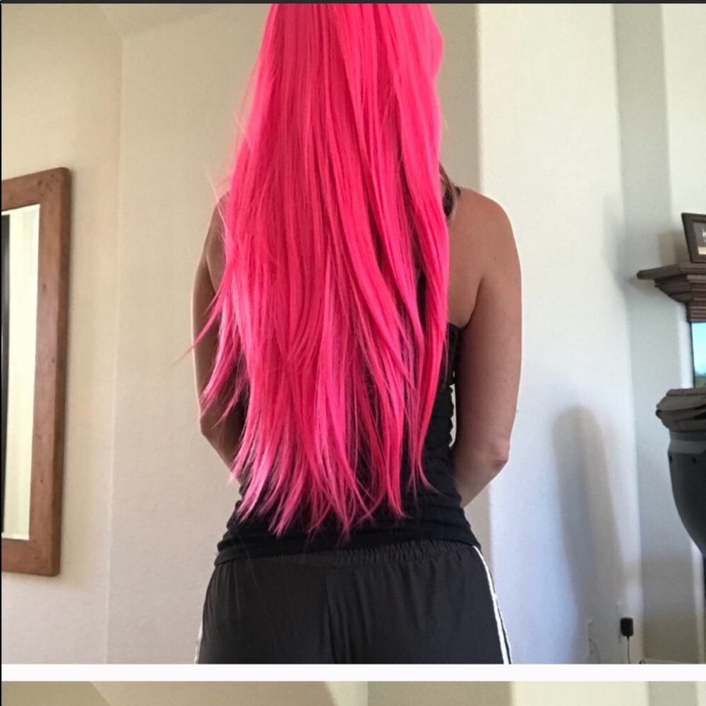 Pink wig